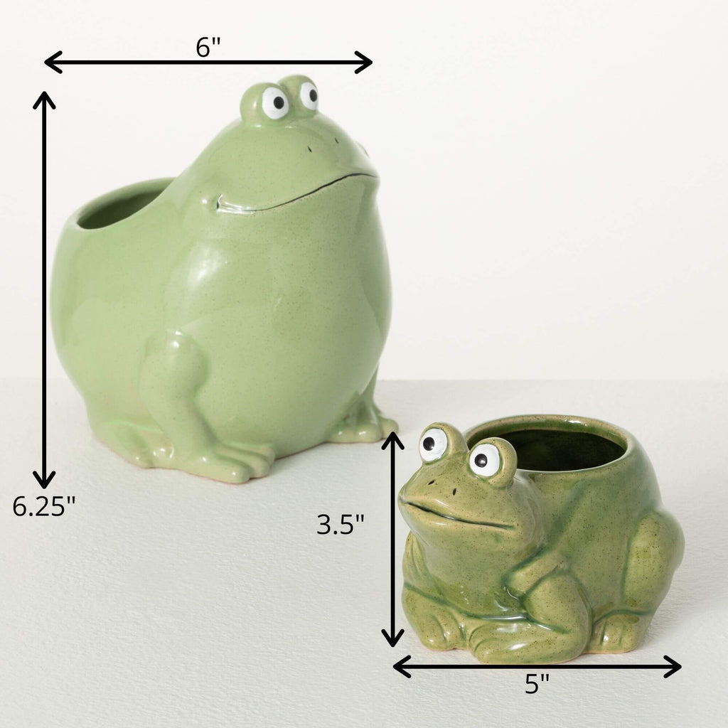 Toad-Ally Fun Planter Set Of 2