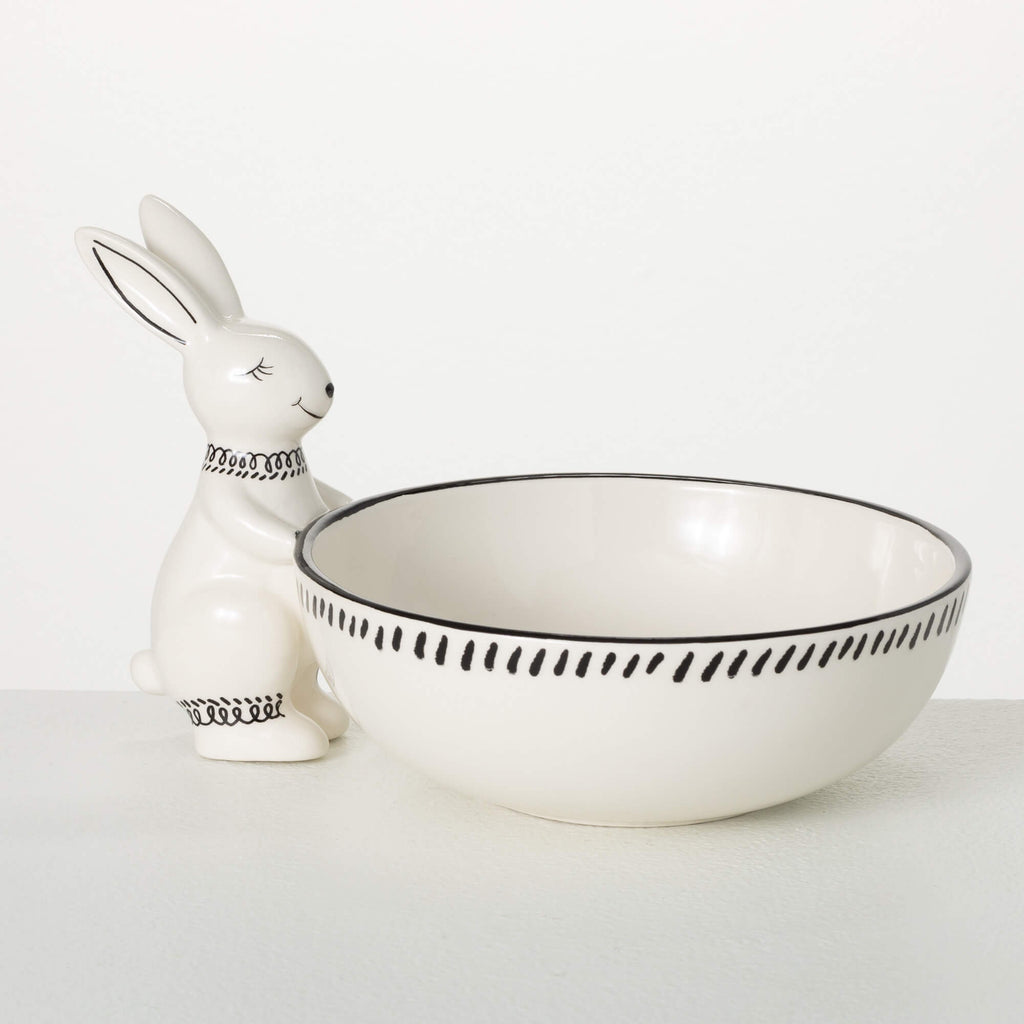 Decorative Bowl With Bunny    