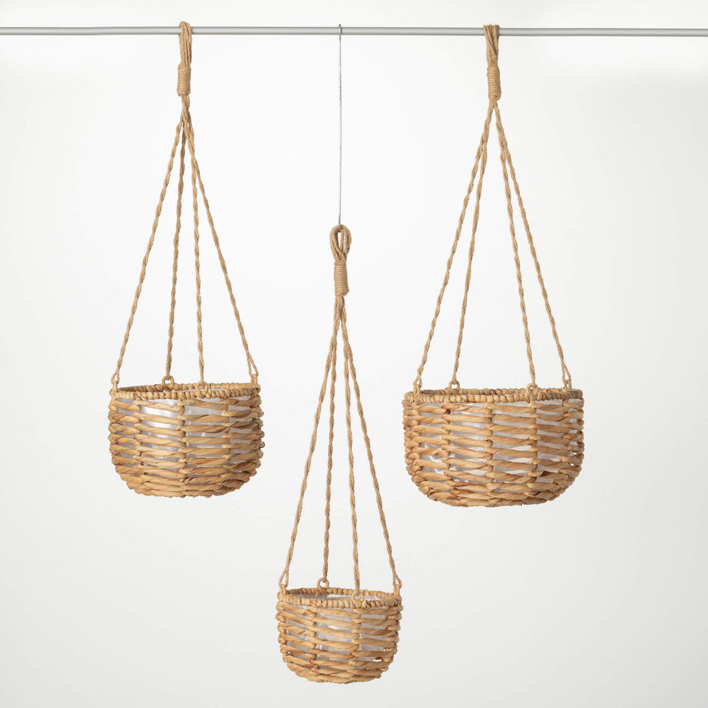 Natural Weave Hanging Baskets 