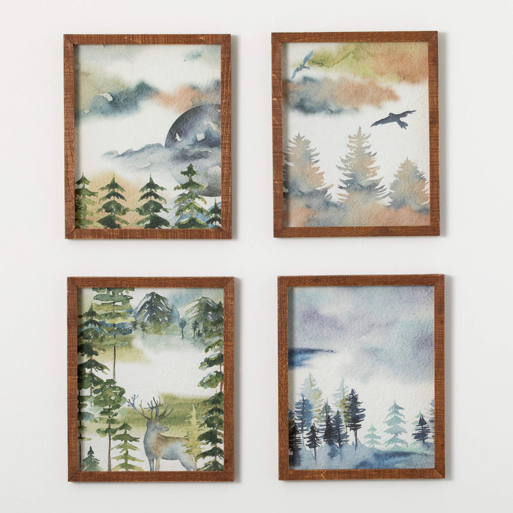 Woodland Watercolor Set Of 4  