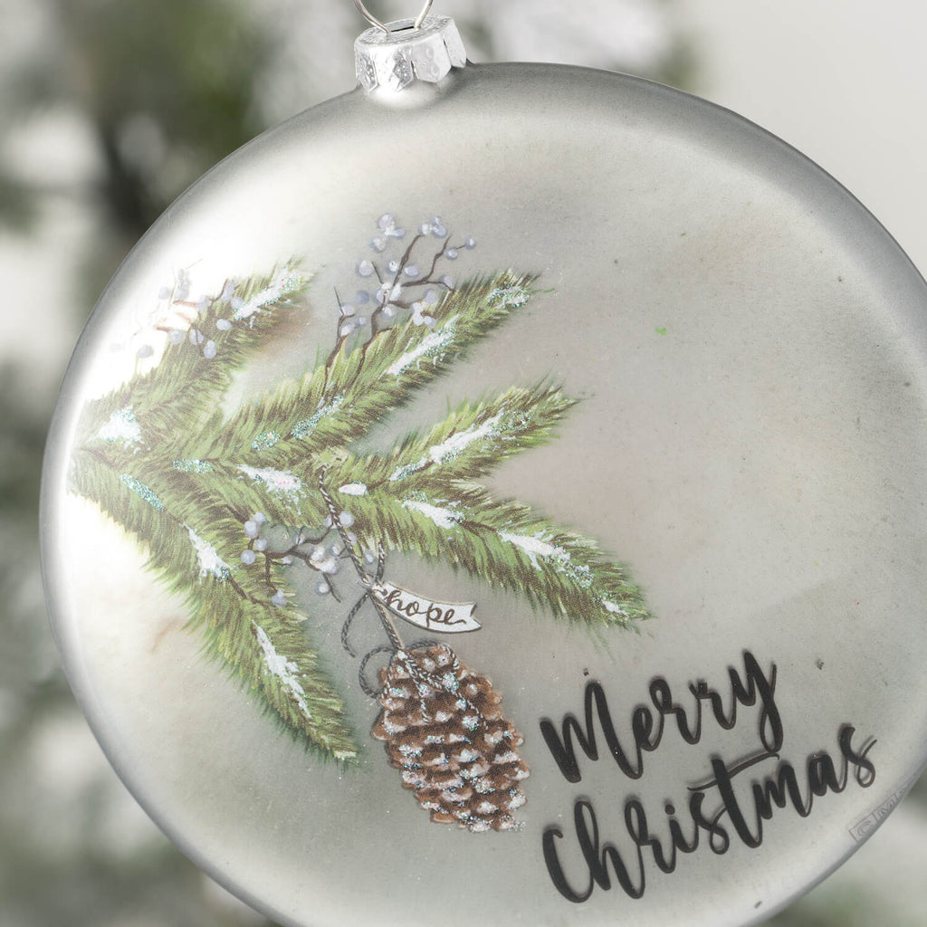 Merry Christmas Disc Ornament 