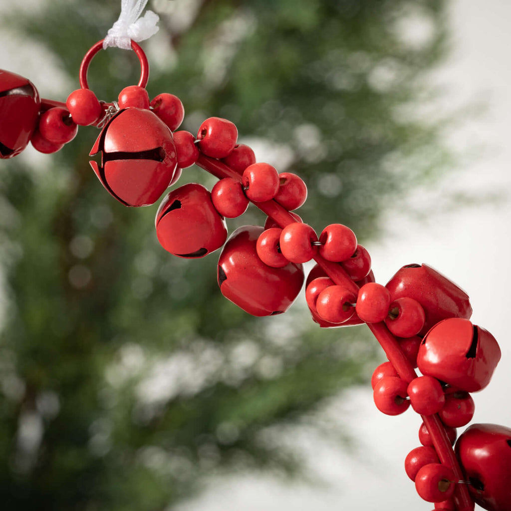 Large Red Jingle Bells Wreath 