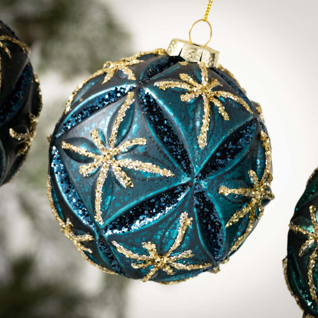 Jewel-Toned Ball Ornaments Set