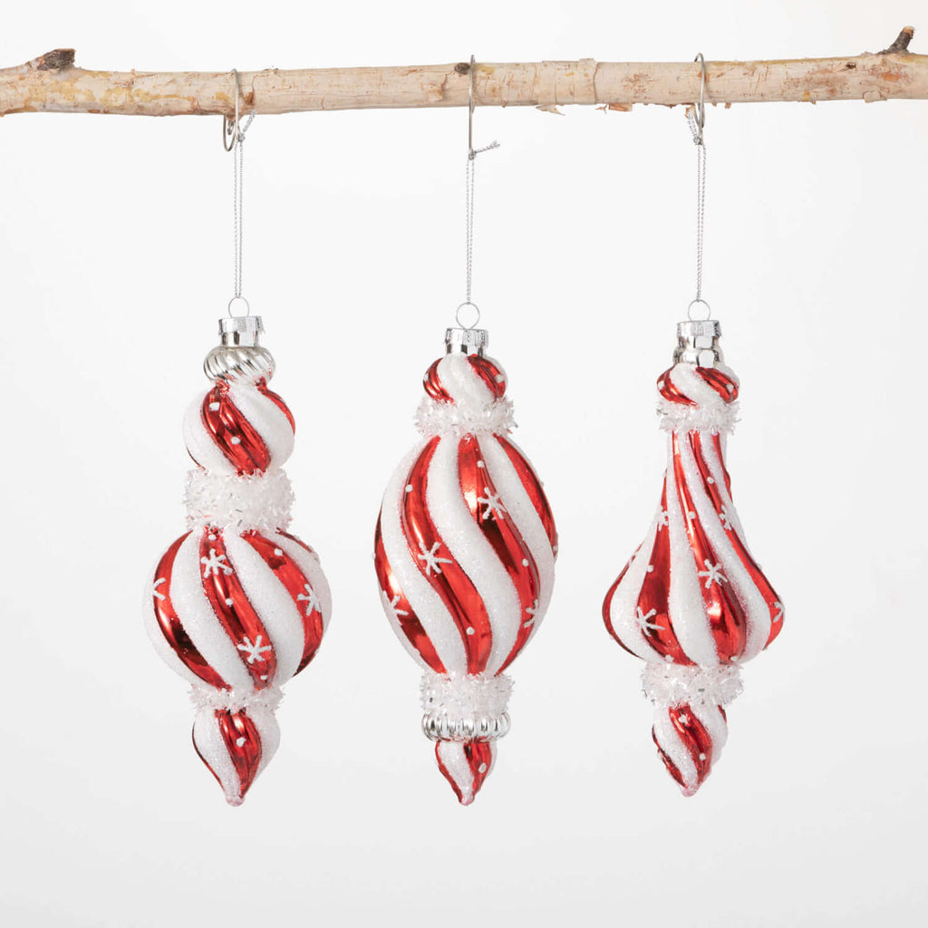 Candy Cane Twisted Finial Set 