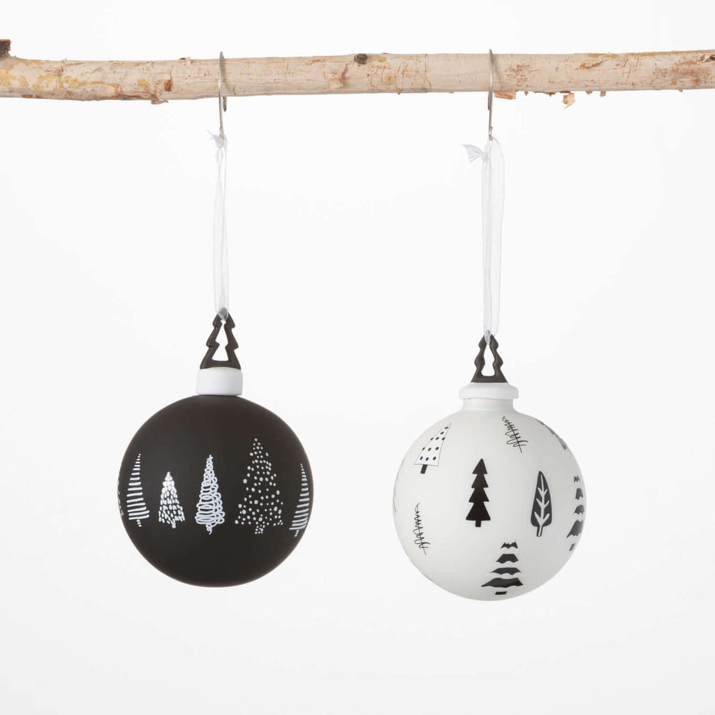 Black & White Tree Ornaments  