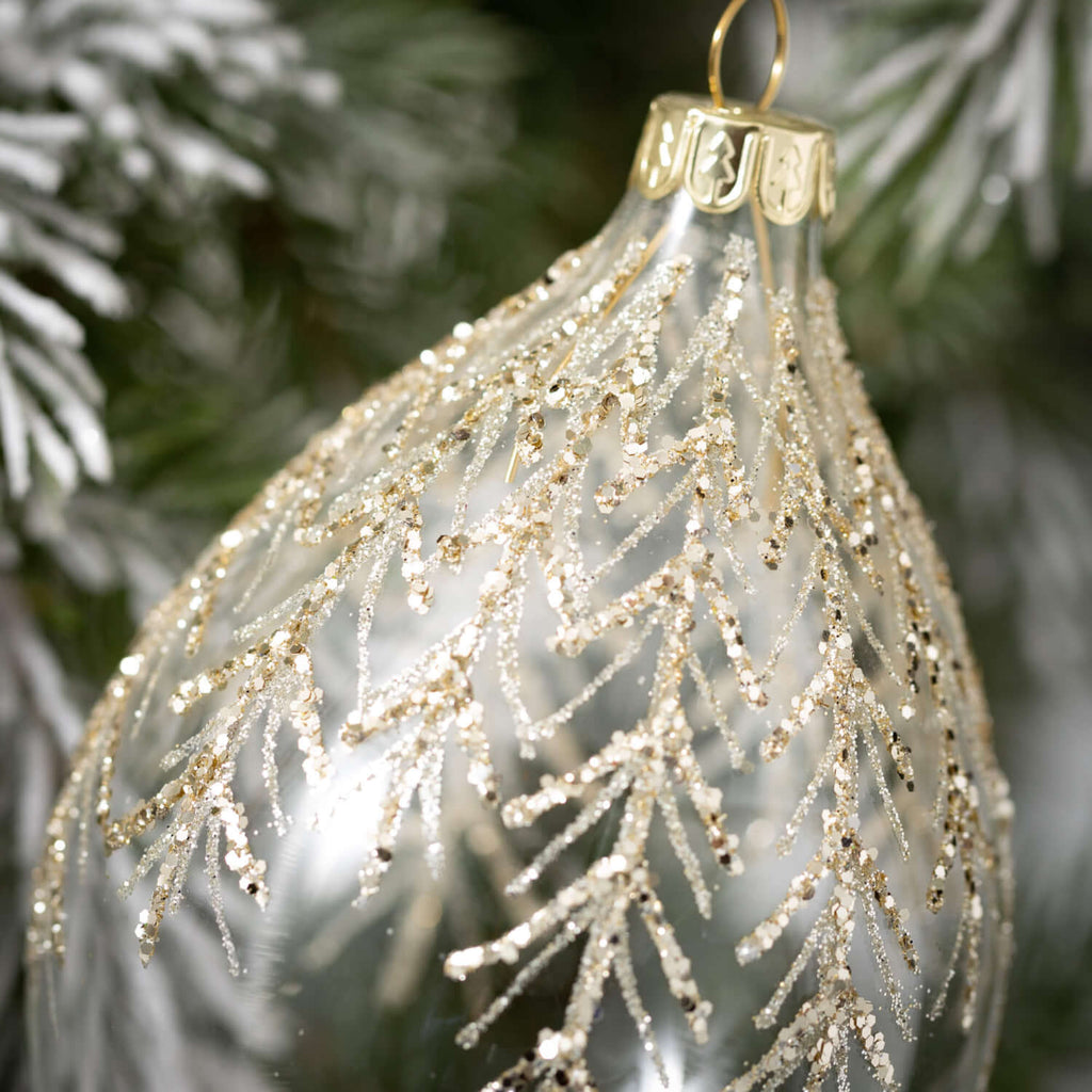 Gold Pine Ornament, Set Of 3  