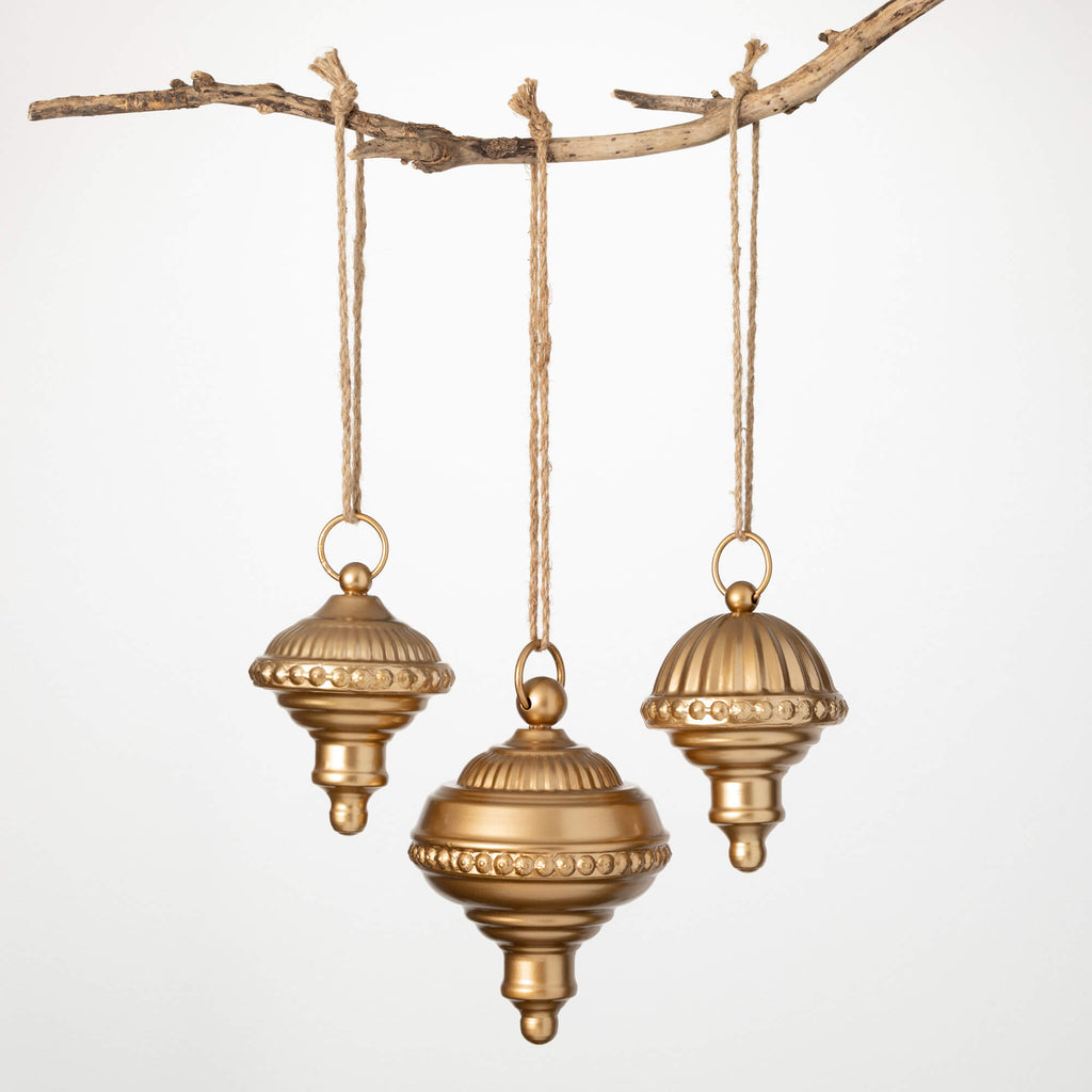 Vintage Gold Finial Ornaments 
