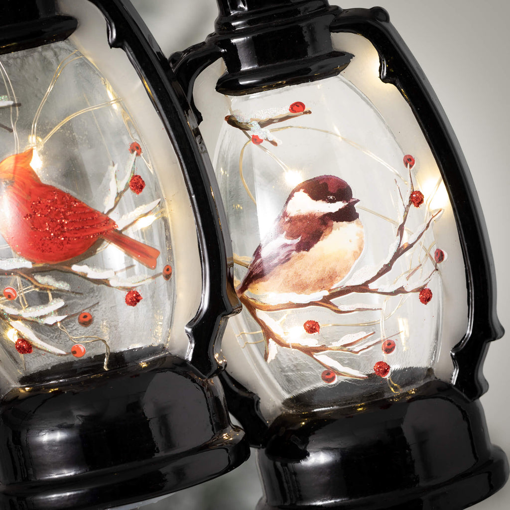 Bird Lantern Led Ornament Set 