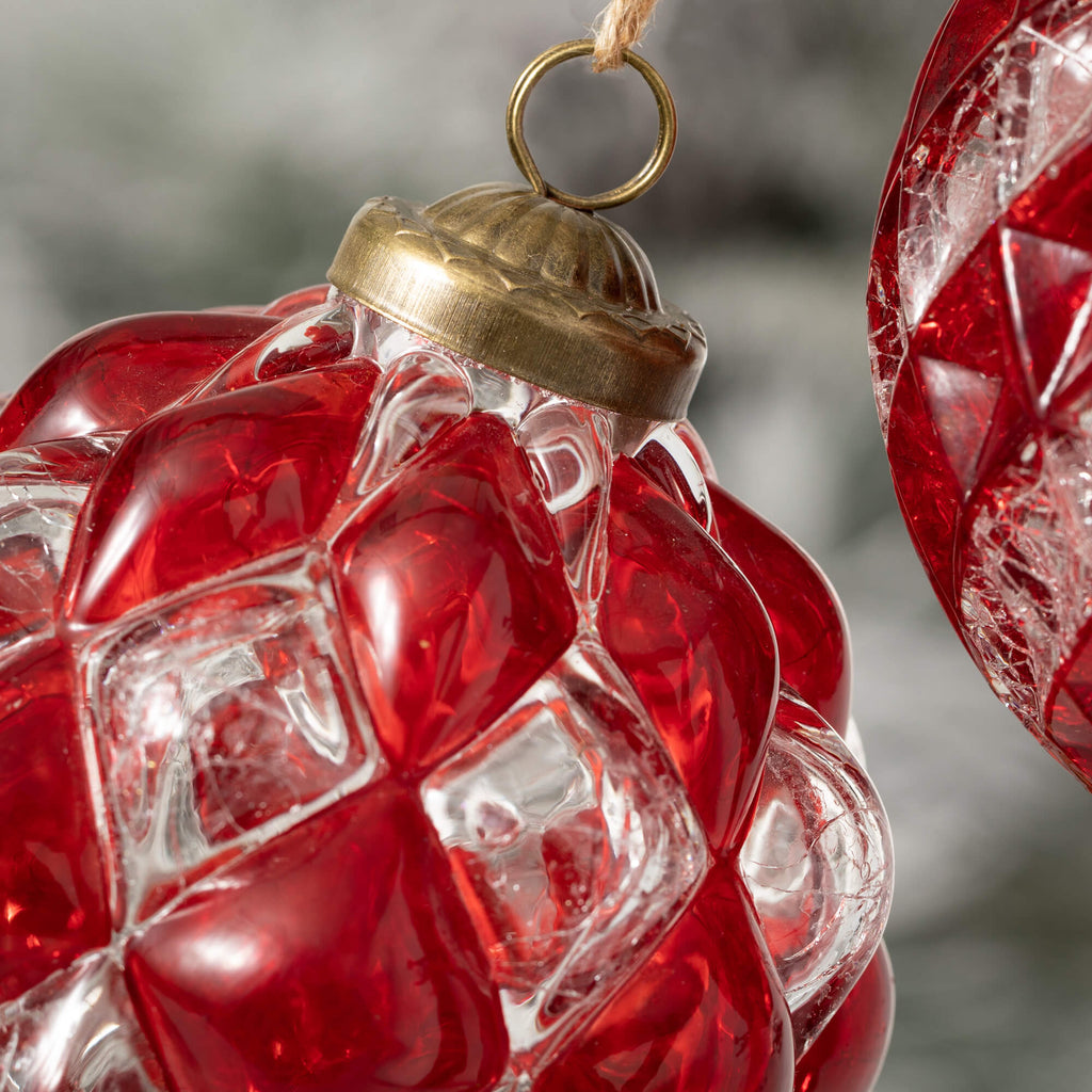 Faceted Ball Ornament Set     