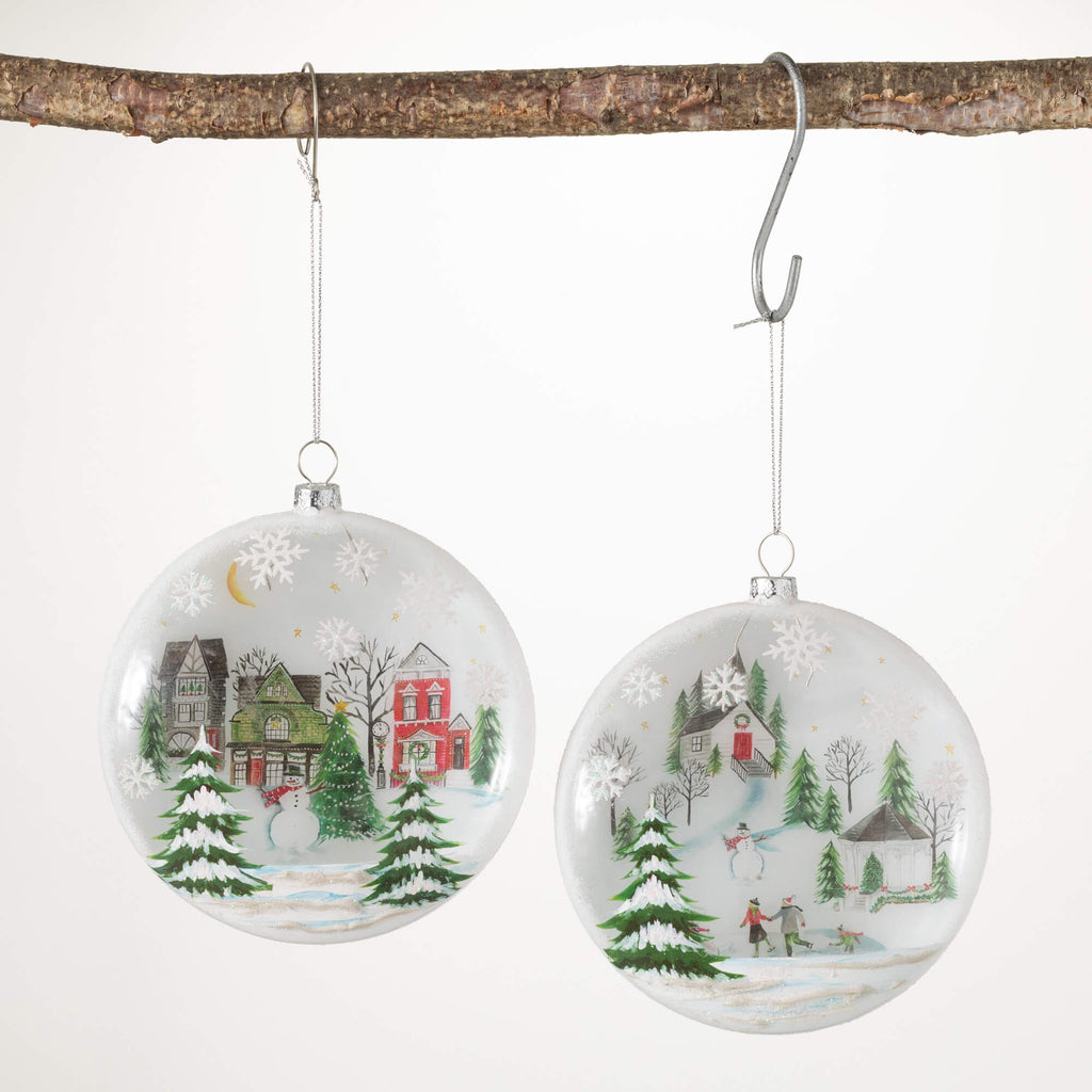 Winter Village Disc Ornaments 