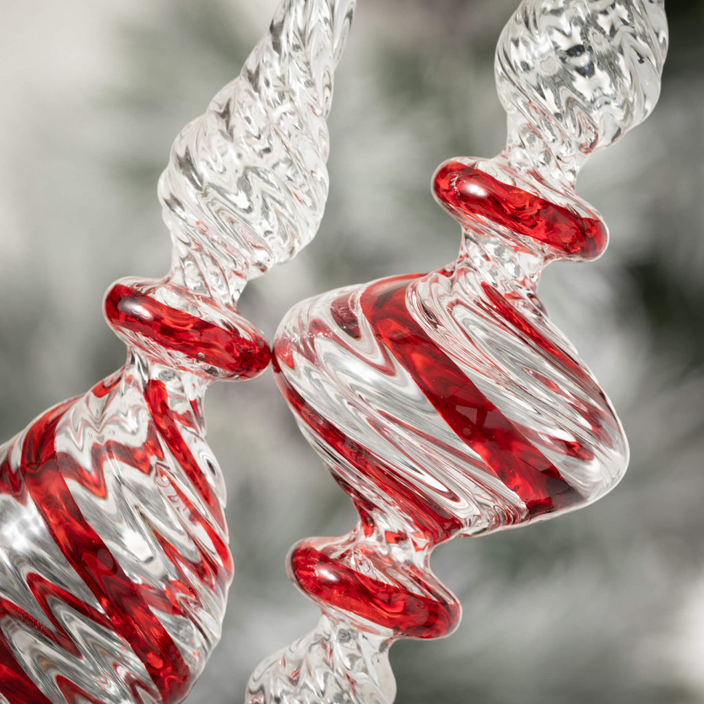 Red Crystal Finial Ornaments  