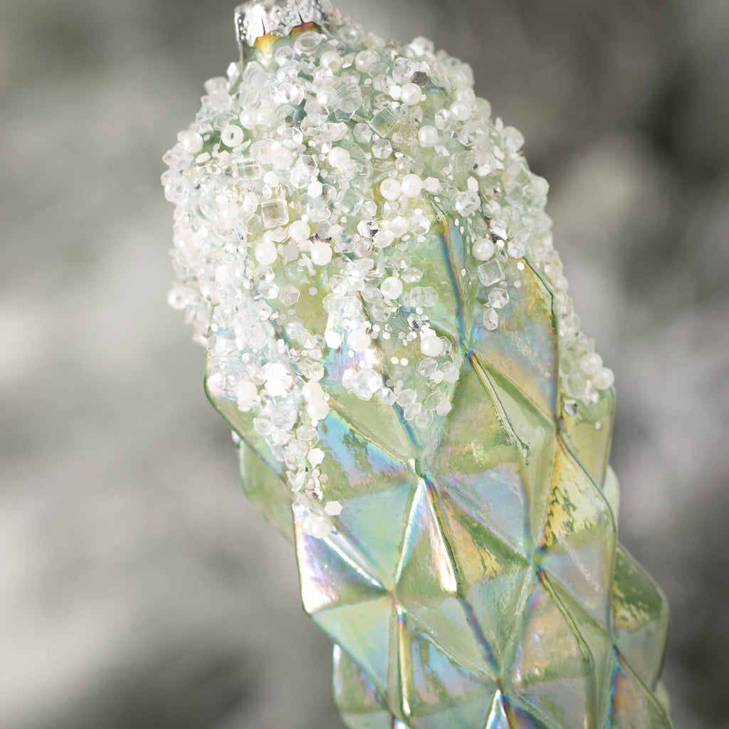 Icy Emerald Finial Ornament   