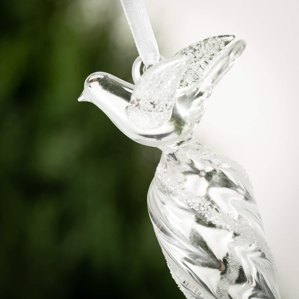 Frosted Bird Finial Ornament  