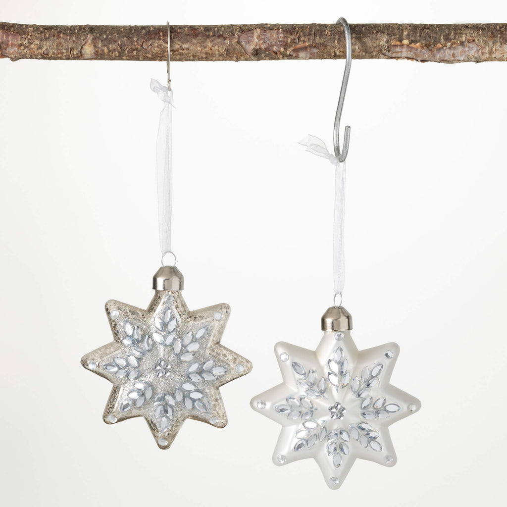 Snowflake Ornament Set Of 2   