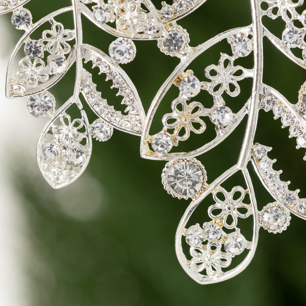 Jeweled Leaf Ornament Set Of 2