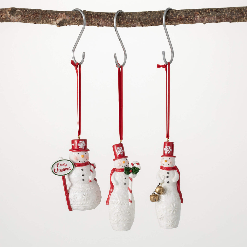 Jolly Snowman Ornament Set    