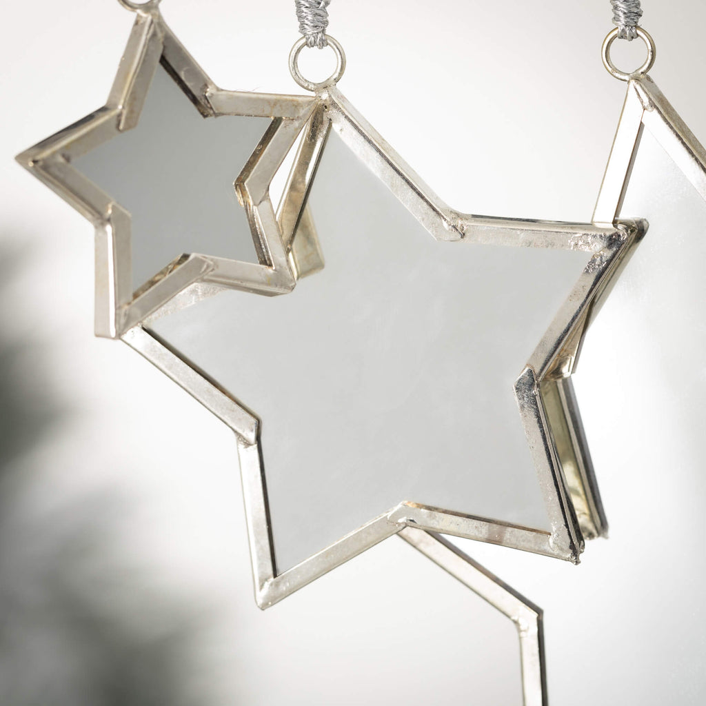 Mirrored Star Ornament Set    