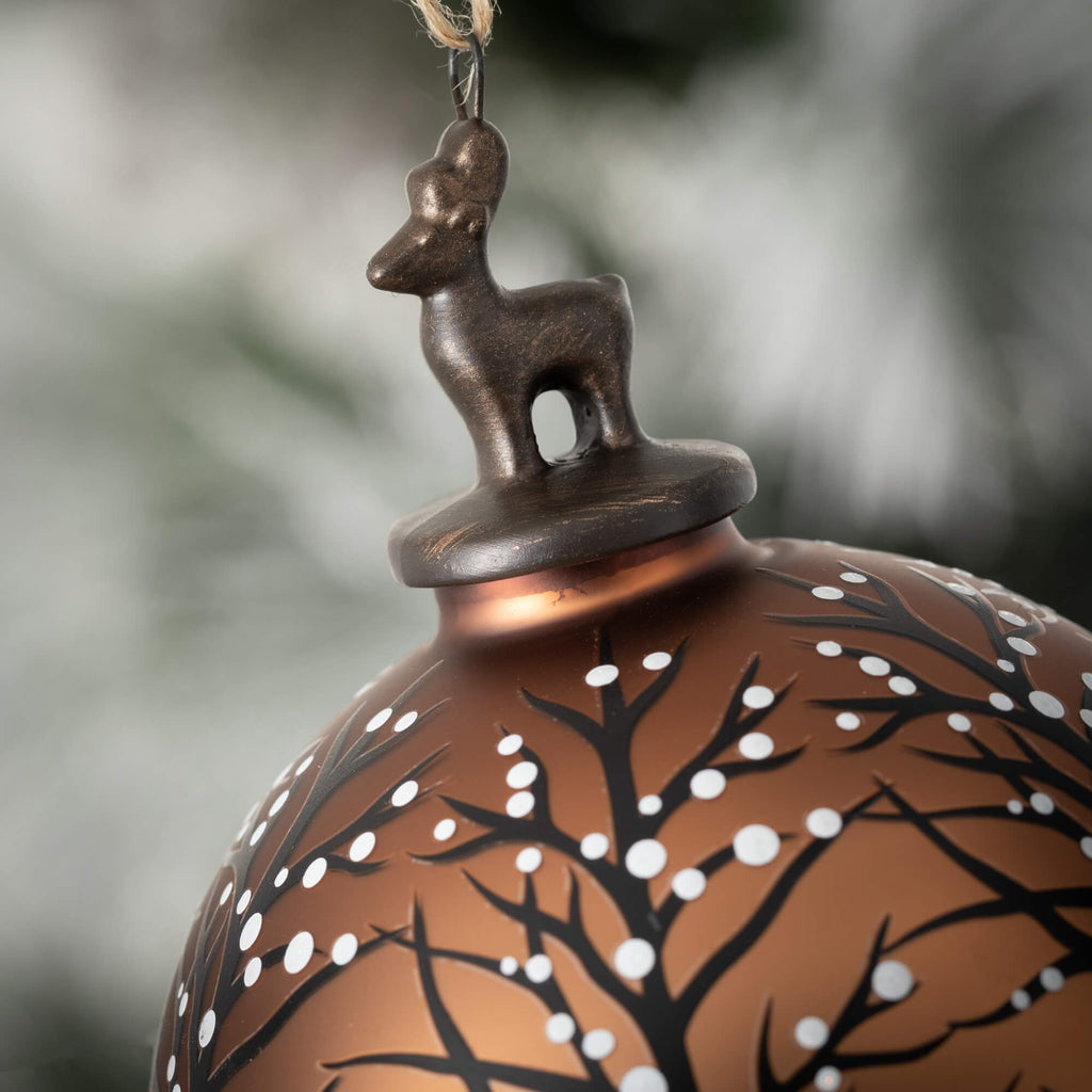 Deer Christmas Ball Ornament  