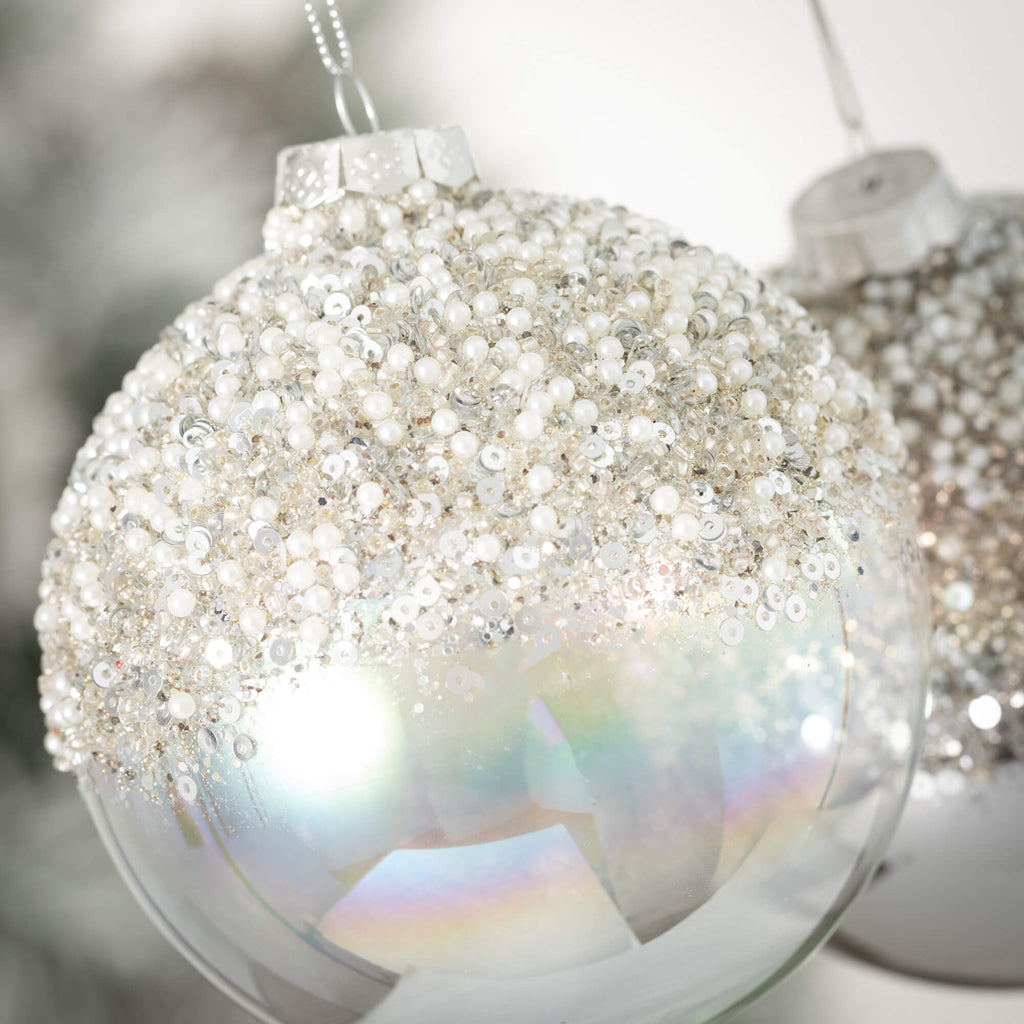 Glitter Ball Ornaments Set 2  