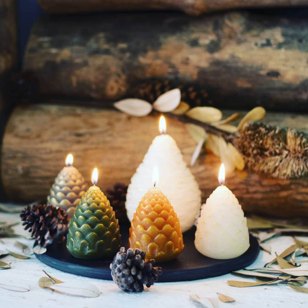Scented Moss Pinecone Candle  