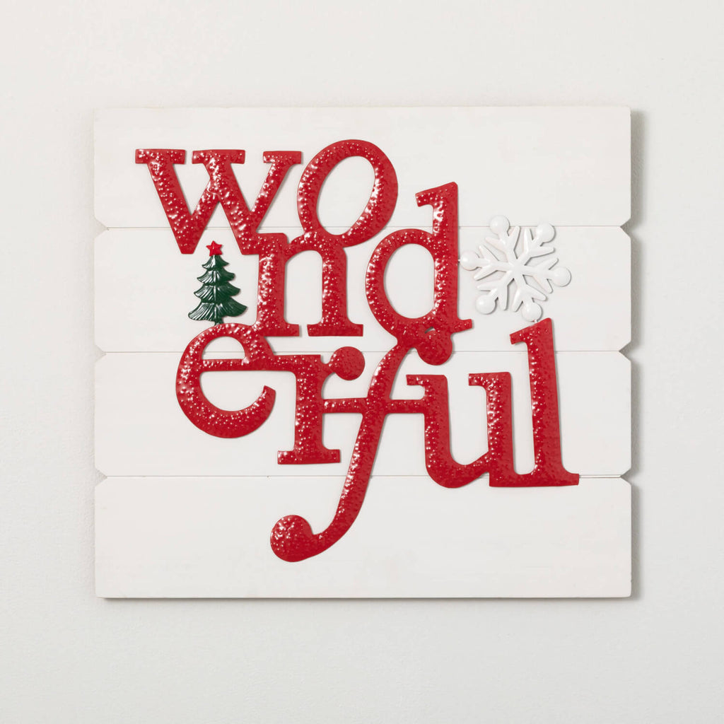 "Wonderful" Christmas Wall Art