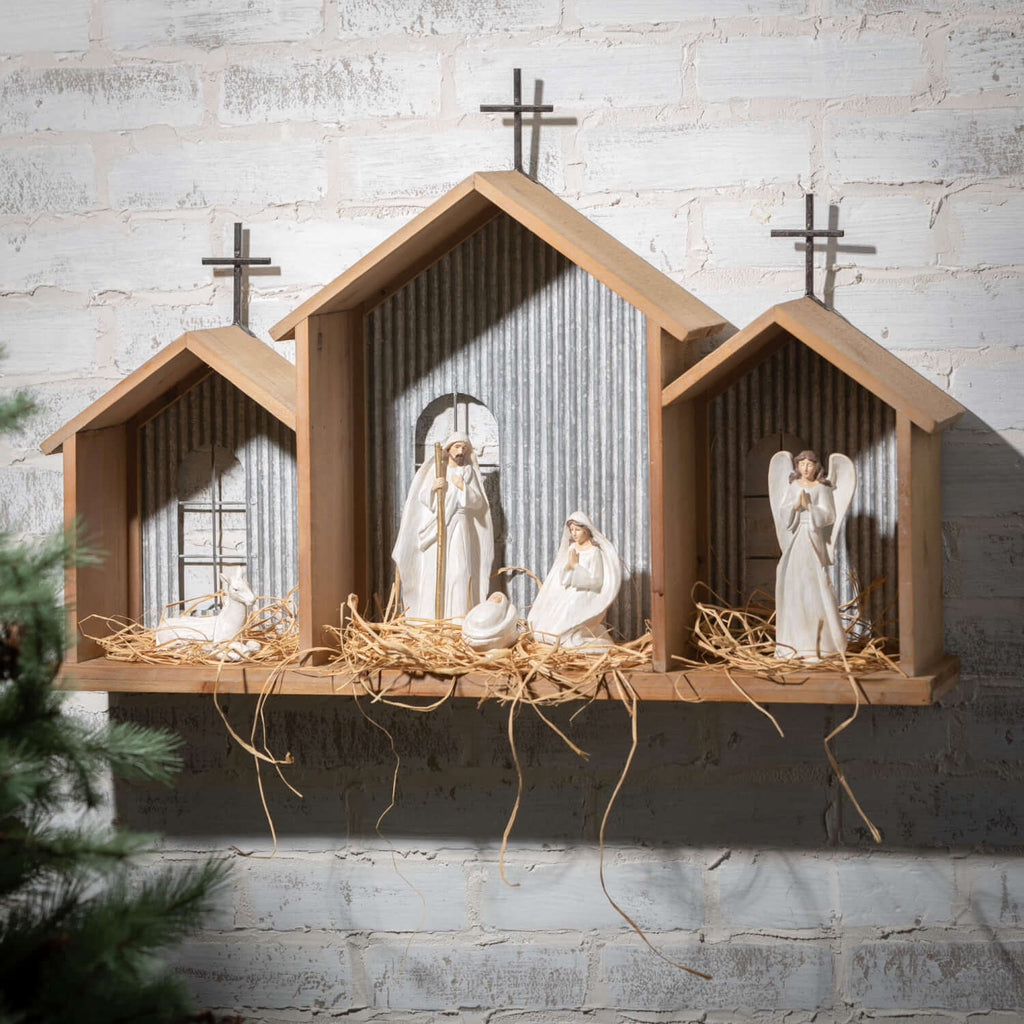 Creche Nativity 3 Slot Shelf  