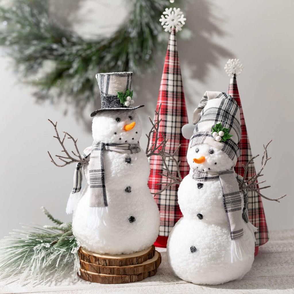 Top Hat Snowmen Figurine Set 2