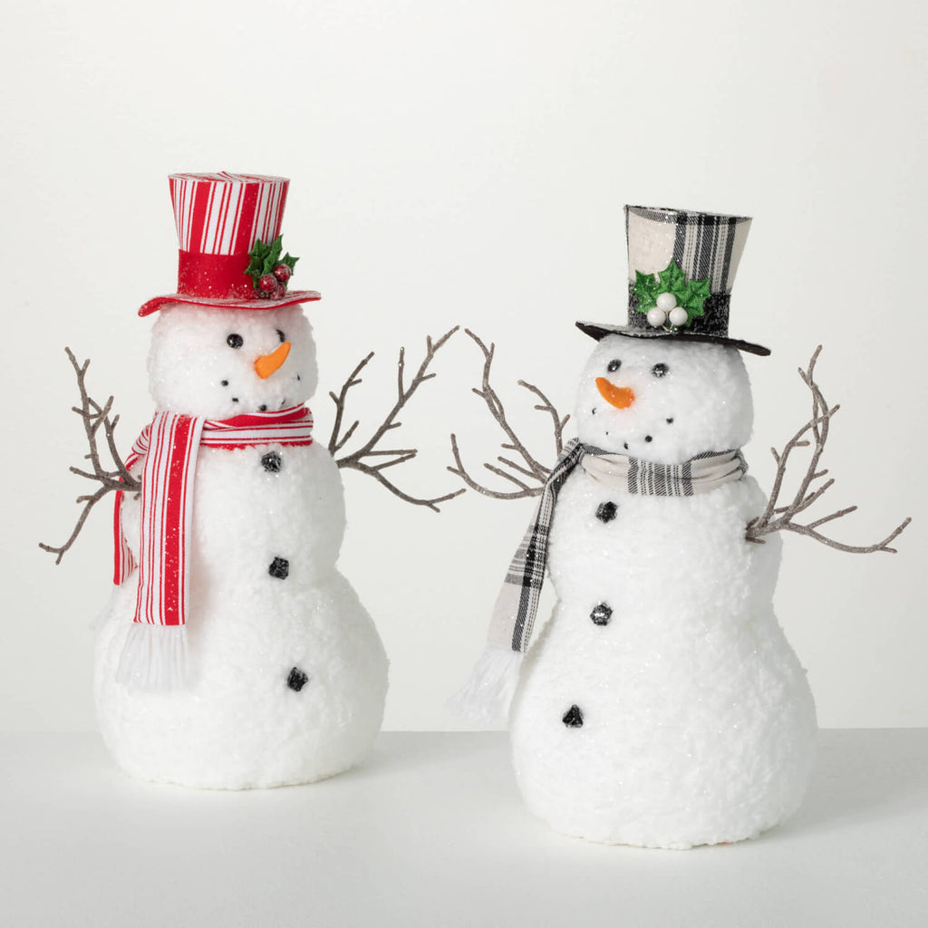 Top Hat Snowmen Figurine Set 2