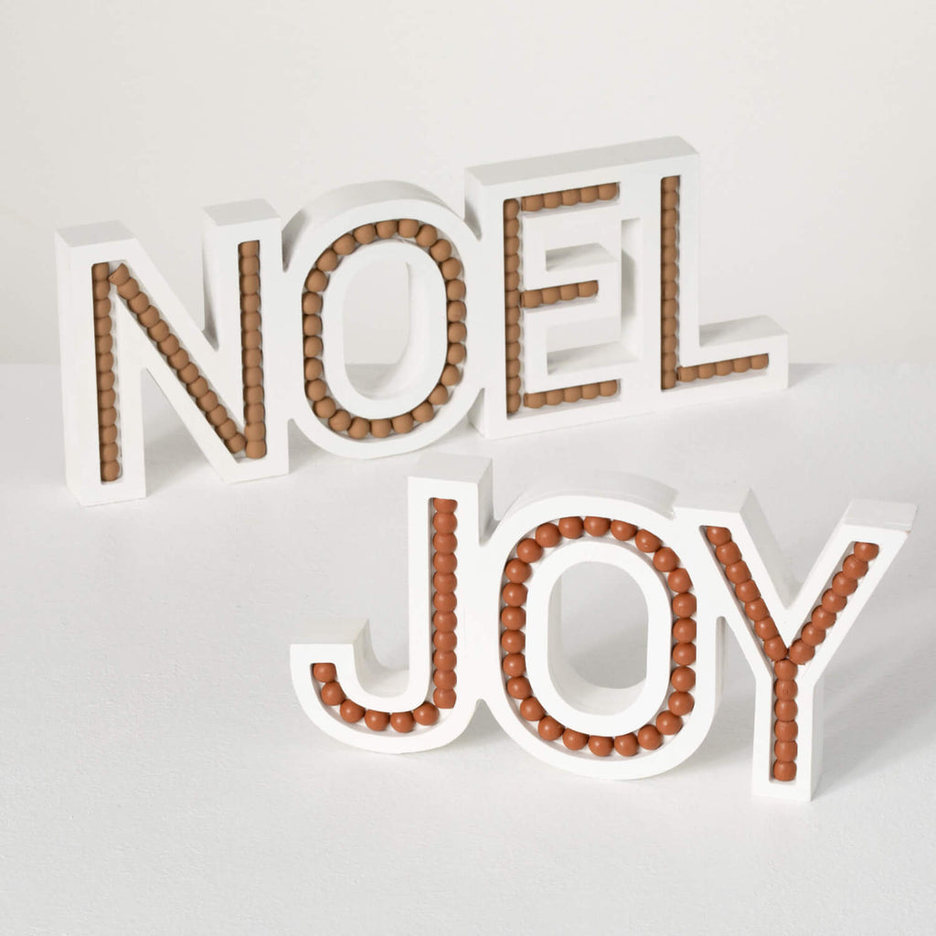 Wood Noel & Joy Tabletop Decor