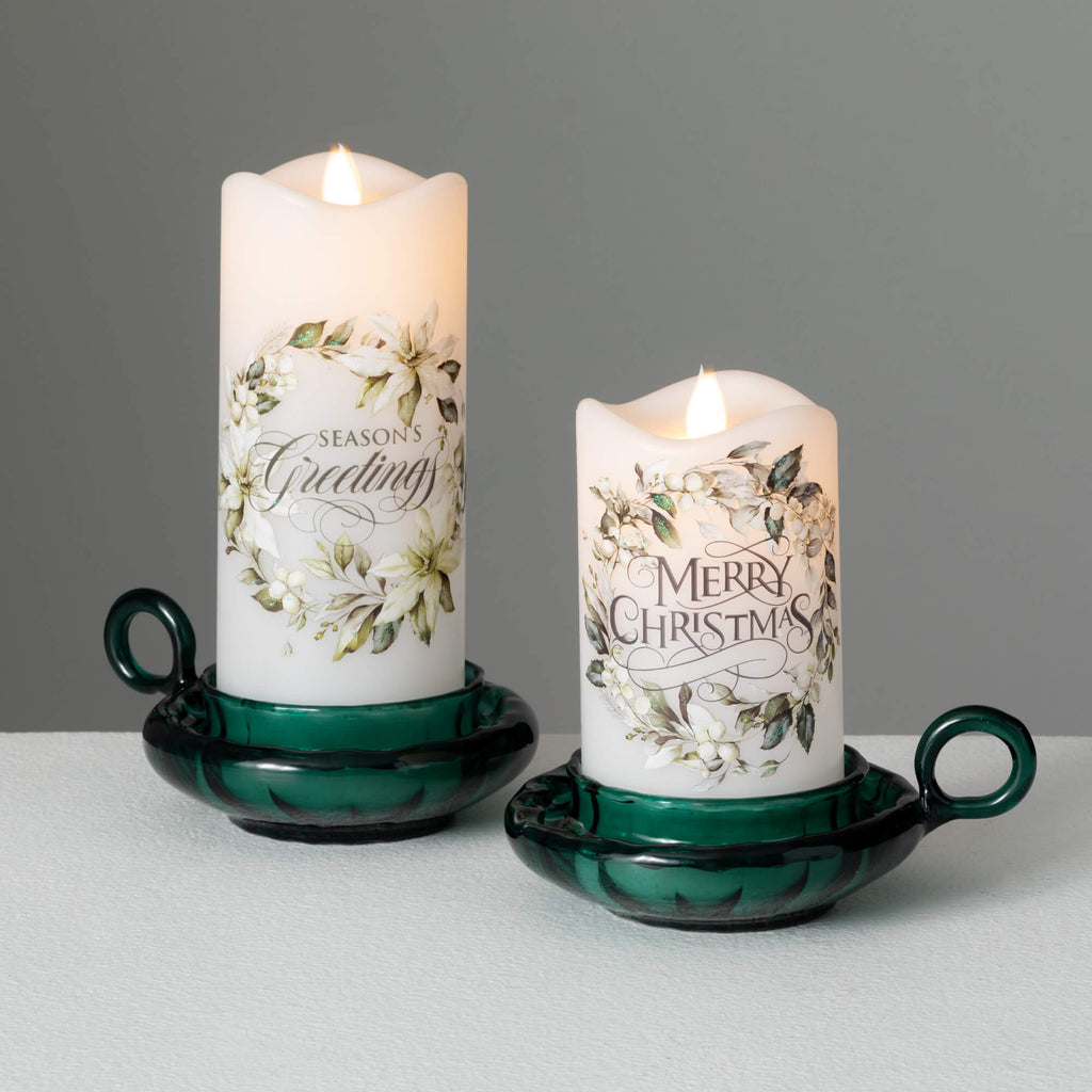 Lighted Candle Set Of 2       