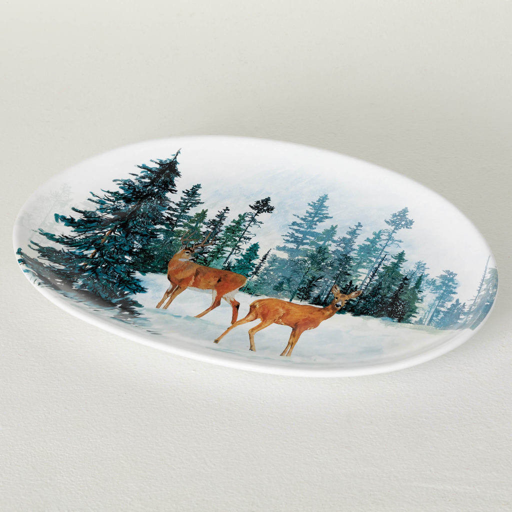 Forest Deer Scene Platter     