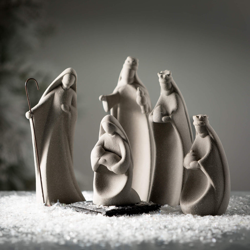 Modern Ceramic Nativity Set   