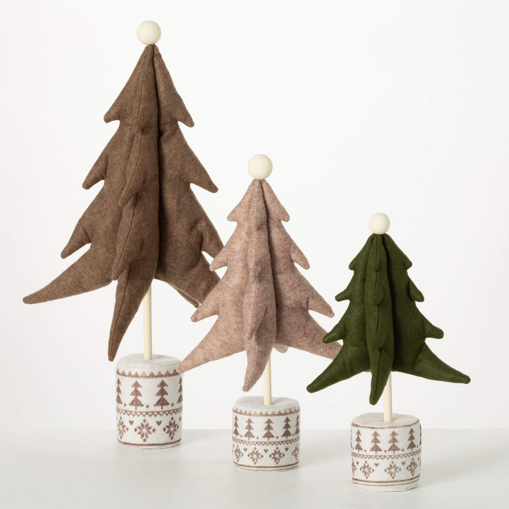 Fun Fabric Christmas Tree Trio