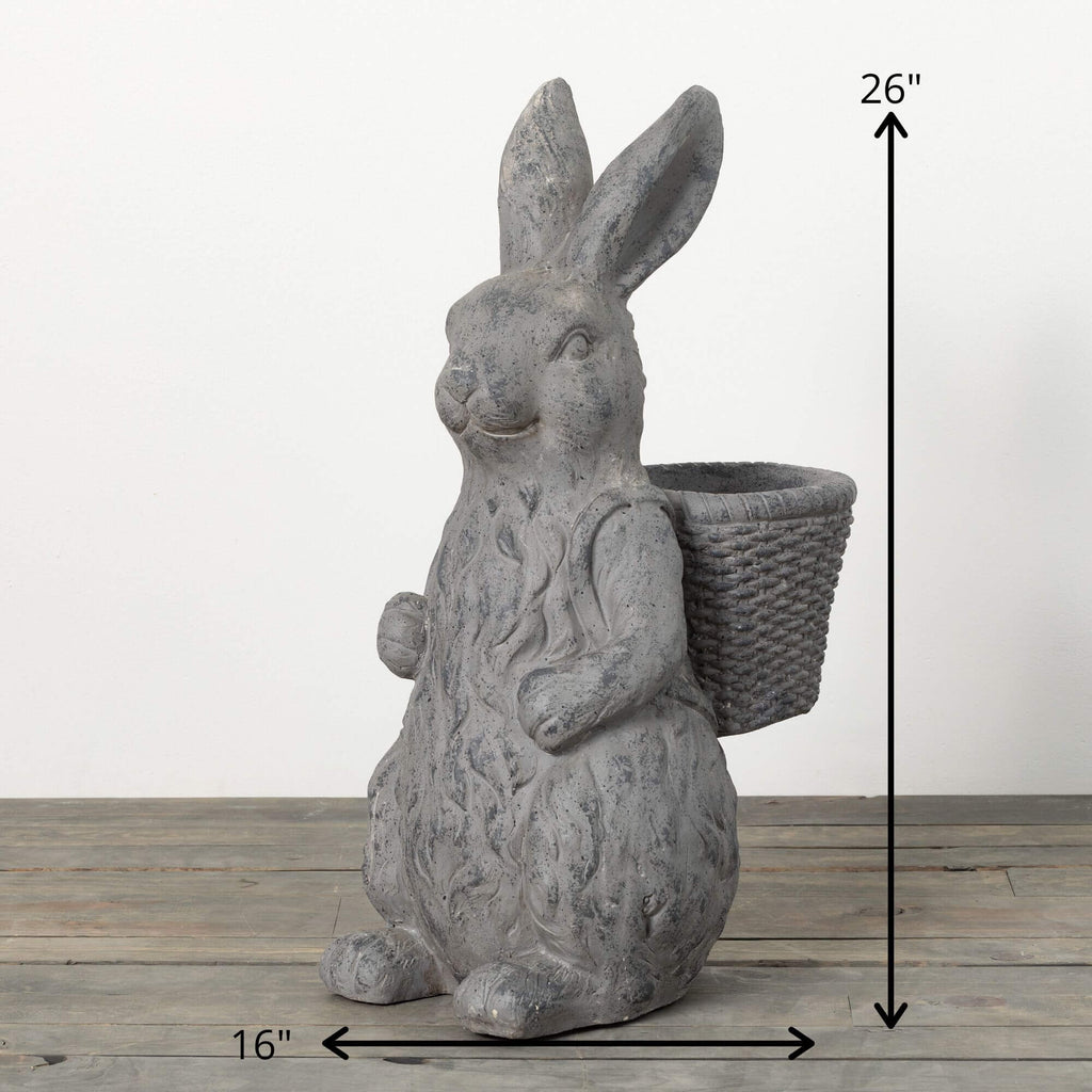 Charcoal Rabbit Basket Planter