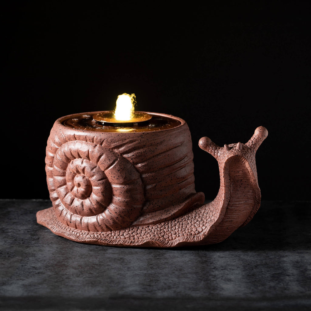 Copper Finished Snail Fountain