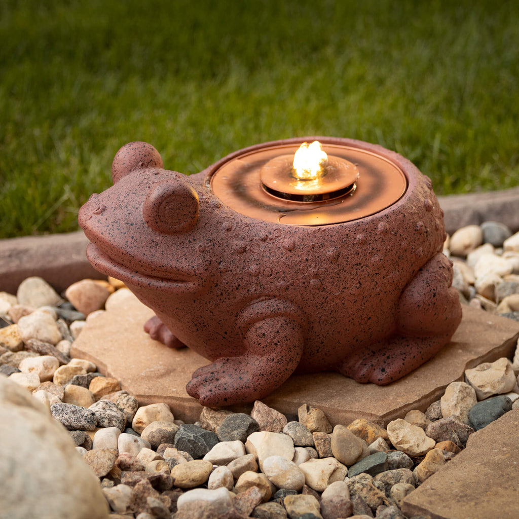 Copper Finish Frog Fountain   