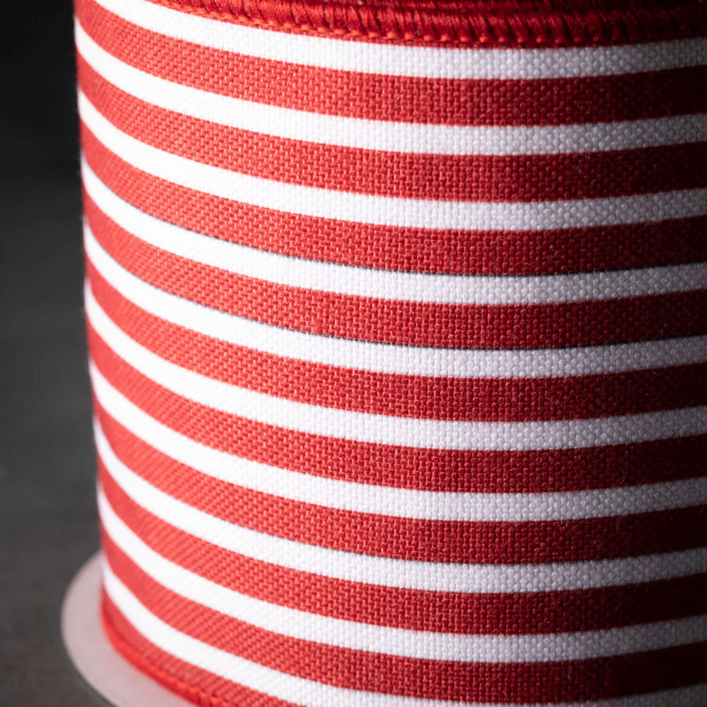 Red & White Striped Ribbon    