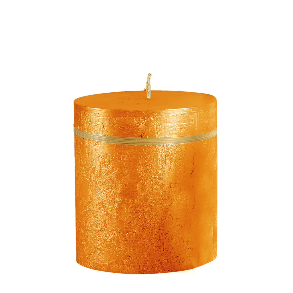 "Ritz" Gold Pillar Candle     
