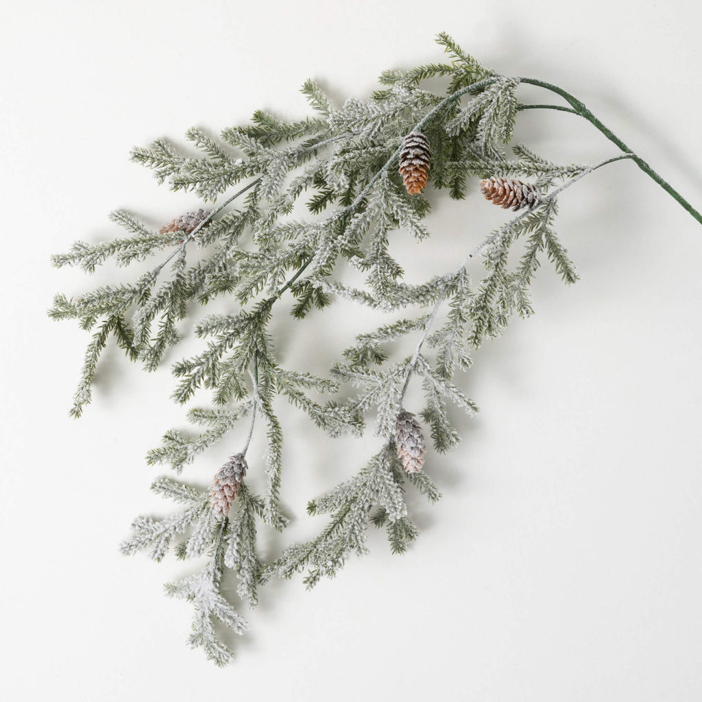 Frosted Winter Pine Branch    
