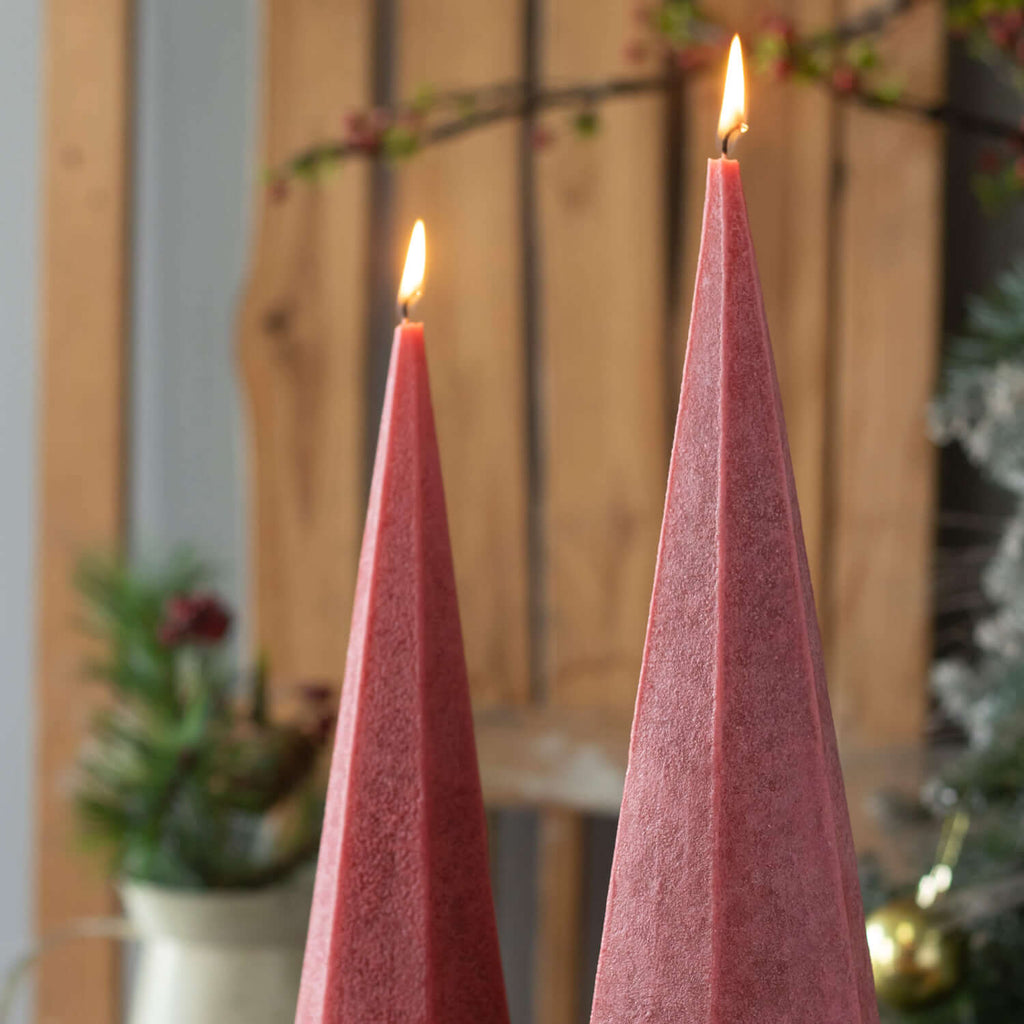 Crimson Red Spire Candle      