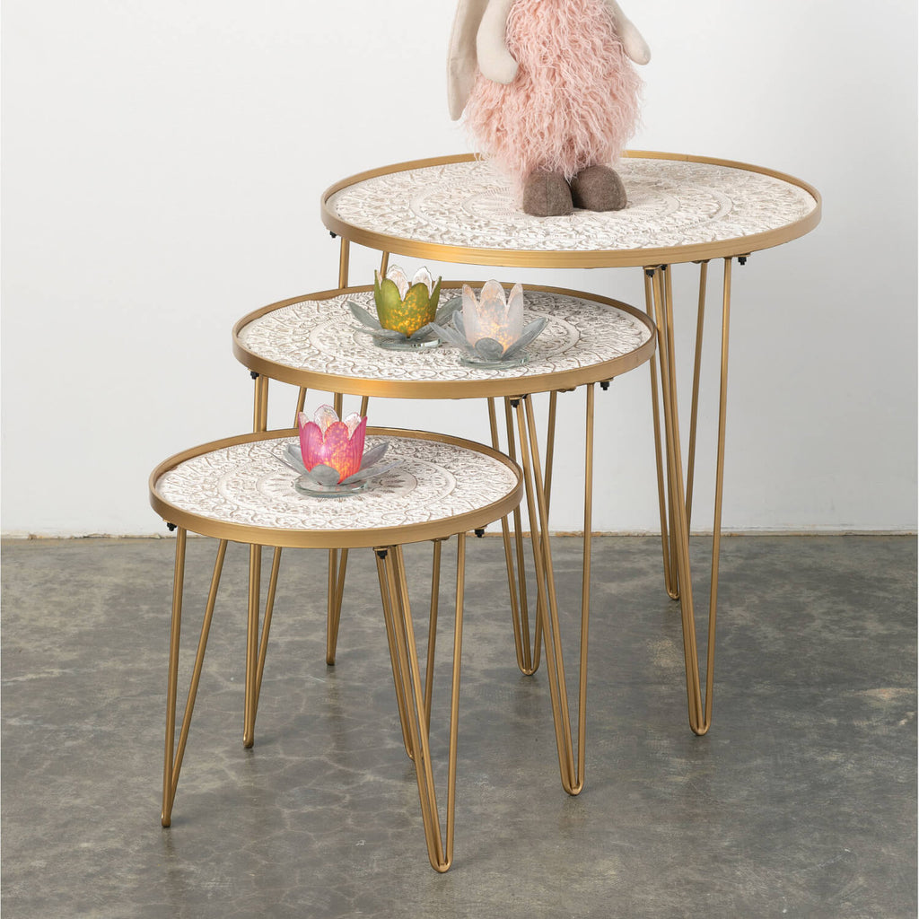 Round Stacking Tables Set/3   