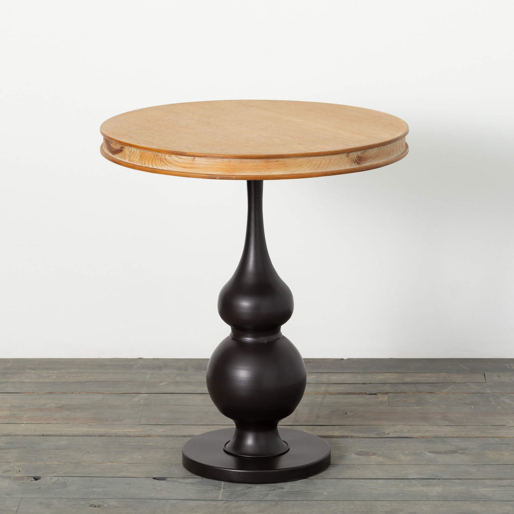 Black Wooden Accent Table     
