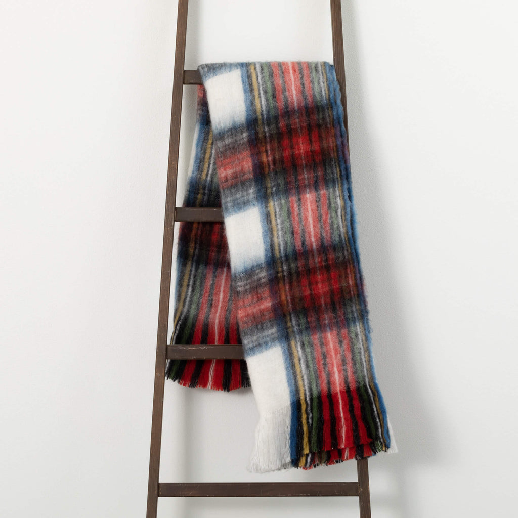Red And Black Plaid Throw     