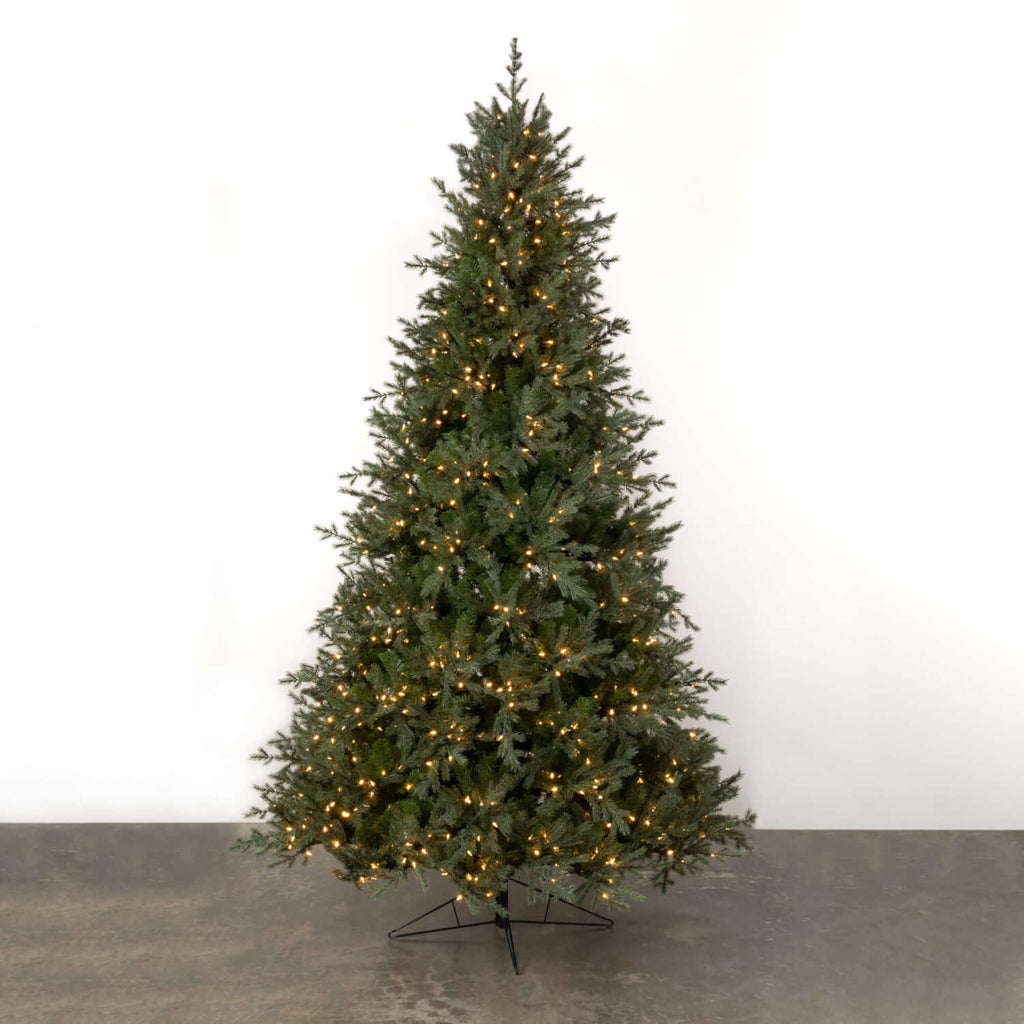 9' Lighted Natural Pine Tree  