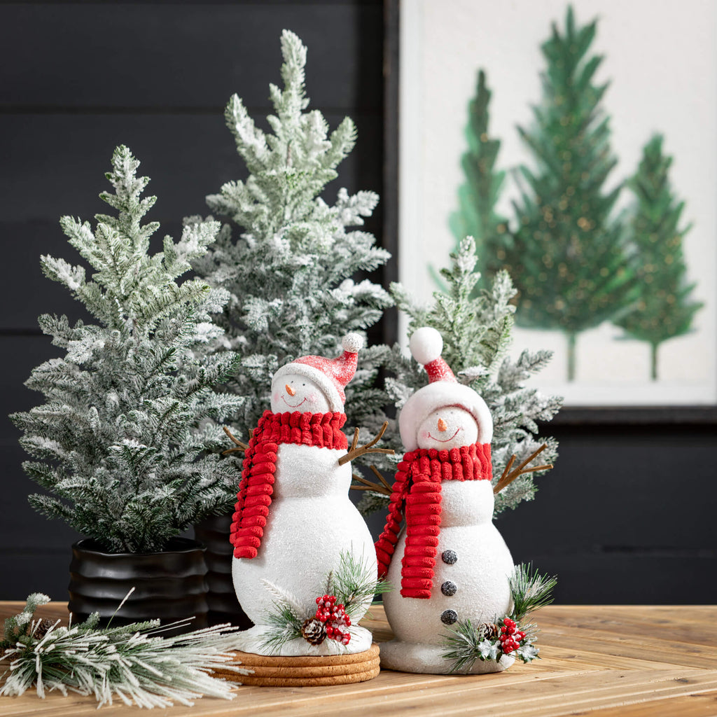 Potted Snowy Pine Tree Set 3  