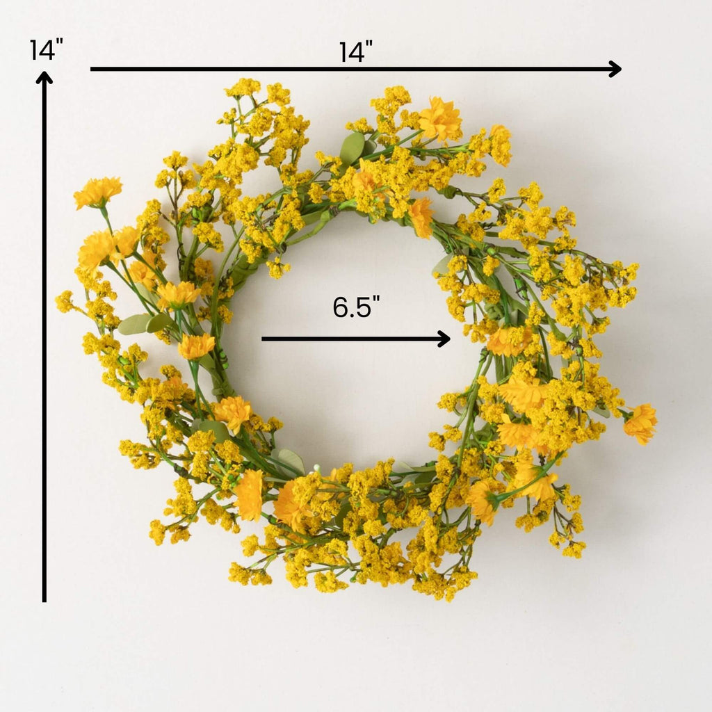 Yellow Wildflower Small Wreath