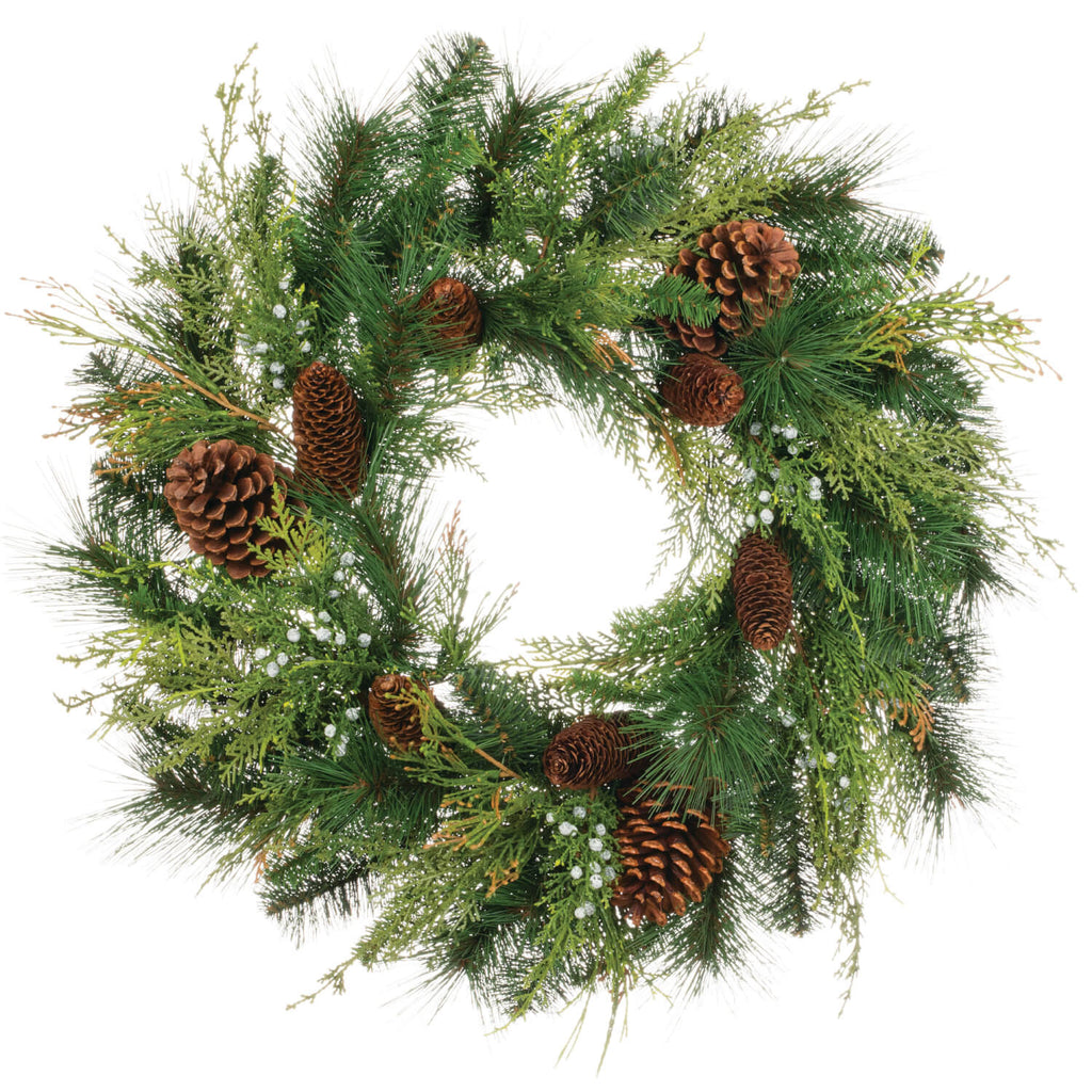 Mixed Pine & Pinecone Wreath  