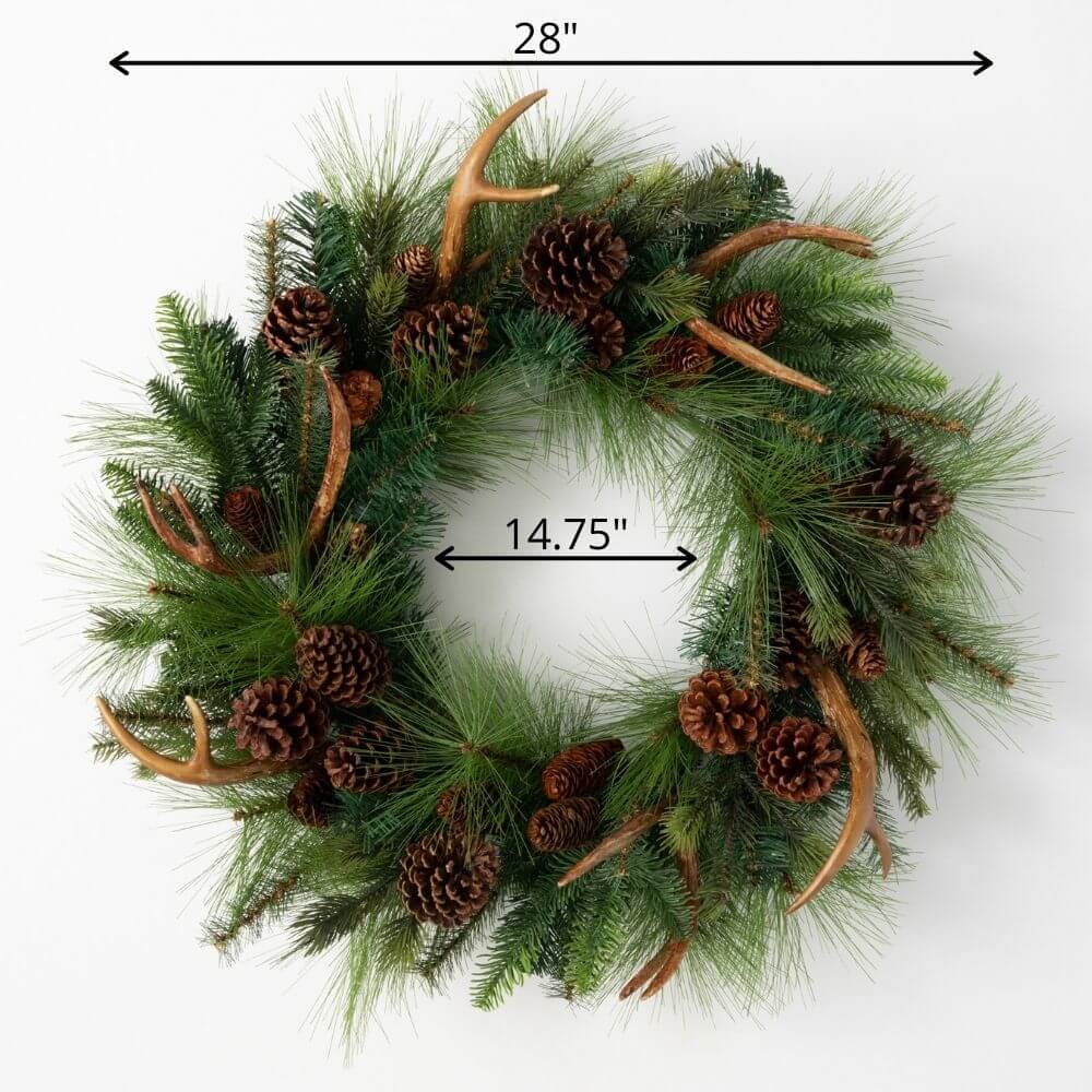 Pine Cone & Antler Wreath     