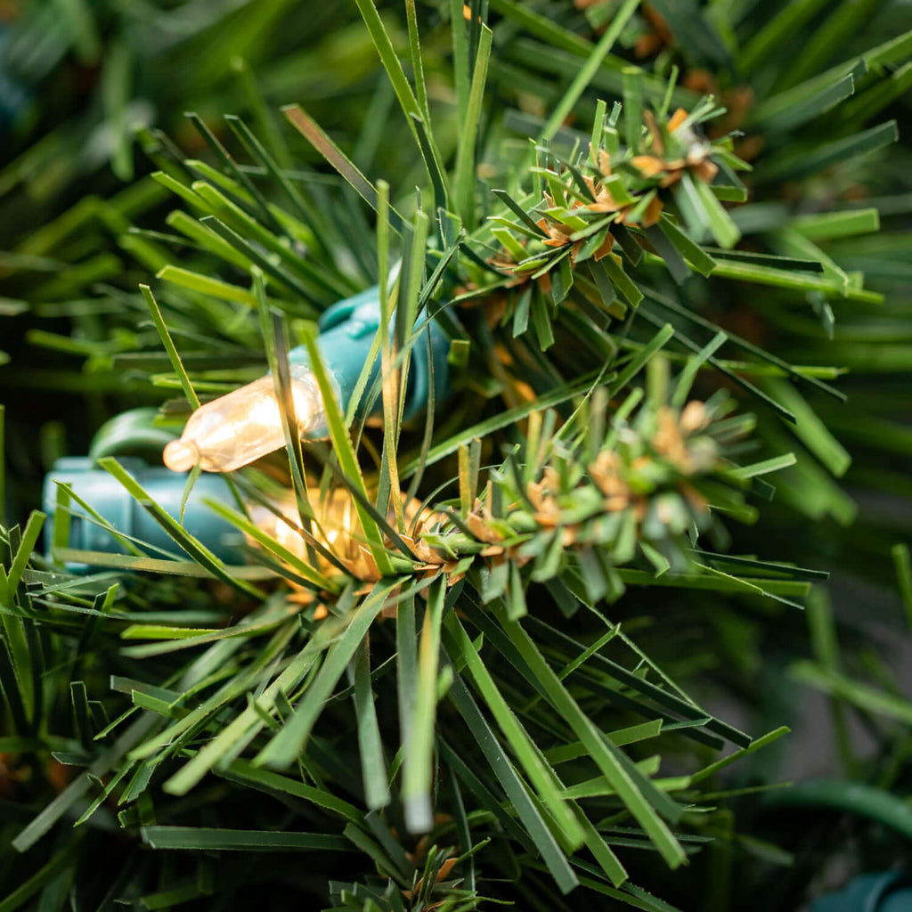 22" Lit Pine Wreath           