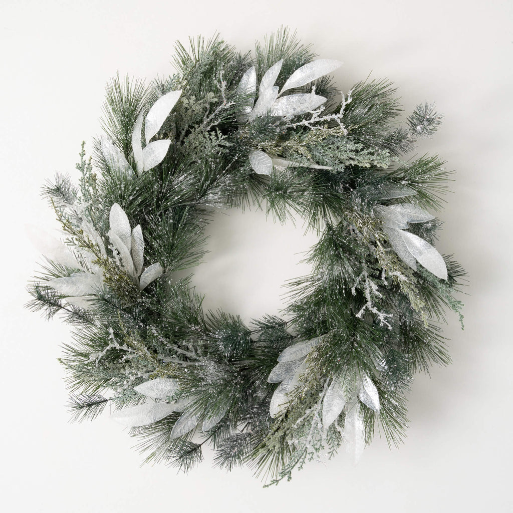 Frosted Snow Pine Wreath      